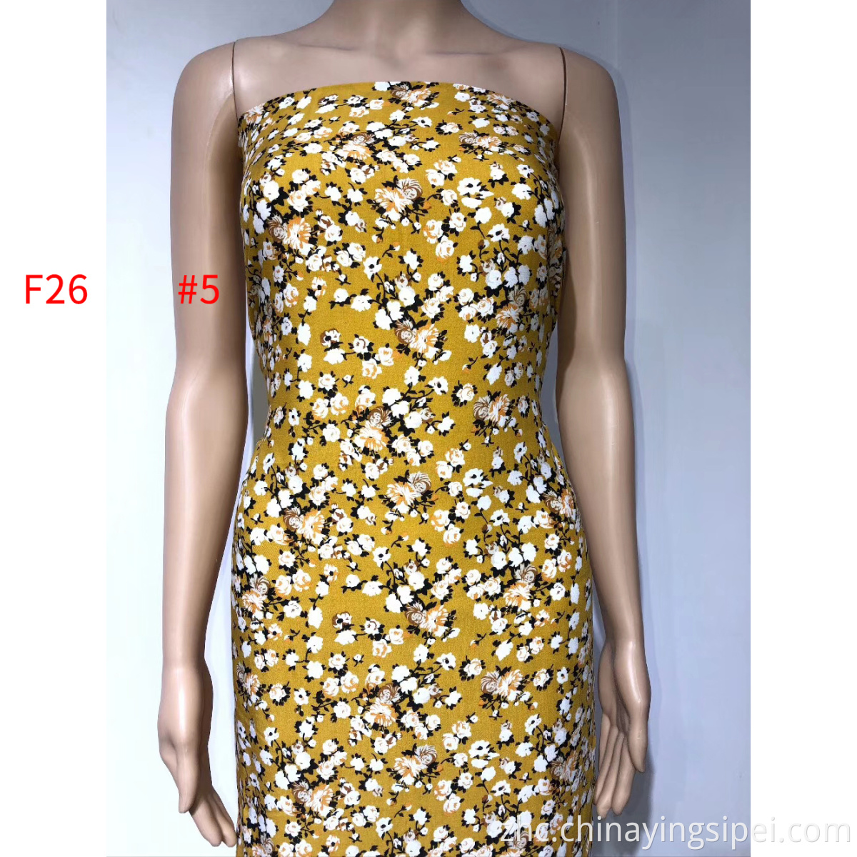 小花图案数字印刷棉质斜纹织物棉质编织罂粟面料